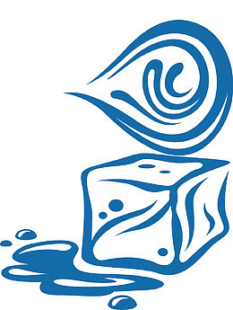 蓝色水花水波纹水滴水资源矢量元