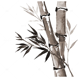 中国风国画水墨竹子