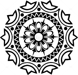 黑色线条花纹图案