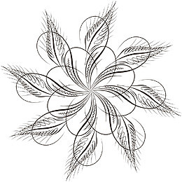 矢量花纹线条素材图
