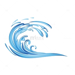 简约淡色浪花飞溅
