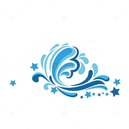 小清新海水海浪装饰