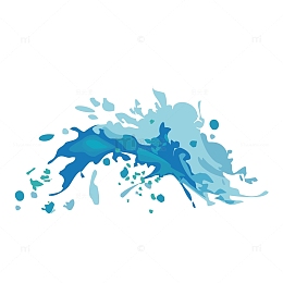 装饰淡蓝色海浪图案