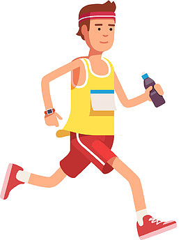 奔跑的男人人物插画