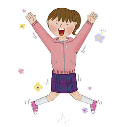 开心的女孩