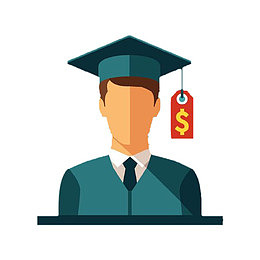 学士帽上的金币标签