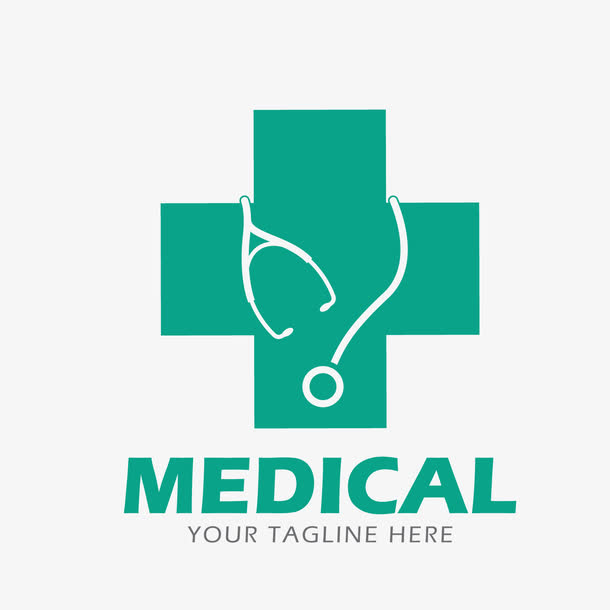 绿色十字架医疗标签