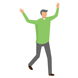 男士奔跑装饰素材