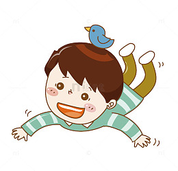 跌倒的男孩