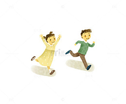 奔跑的小孩