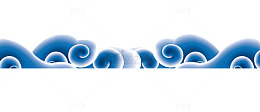 蓝色中国风海浪框架