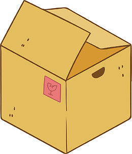 存放易碎品的快递箱子