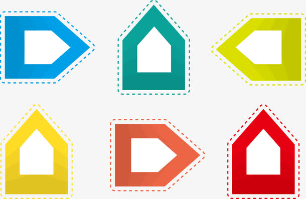 可爱彩色箭头ppt元素素材免费下载_觅元素