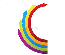 彩色旋转箭头