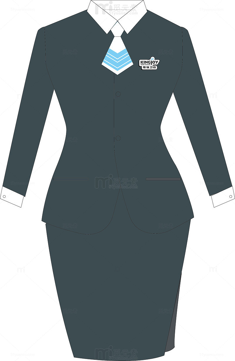 白领短裙服装矢量图