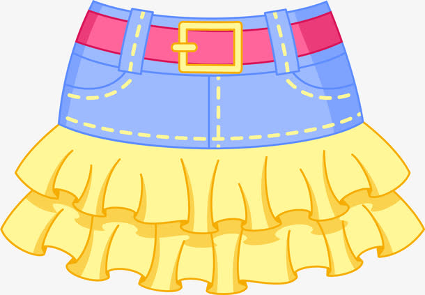 矢量图百褶童装短裙