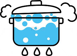 冒气的矢量沸腾工具