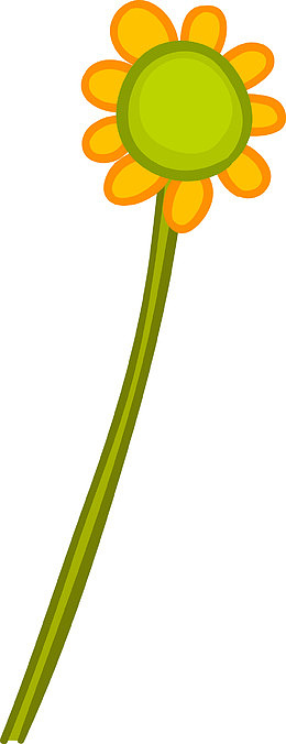 向日葵花朵矢量图