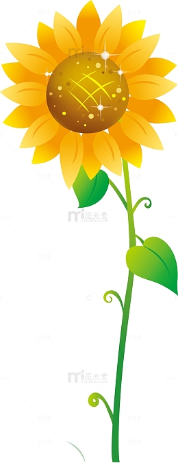 矢量卡通向日葵花朵图