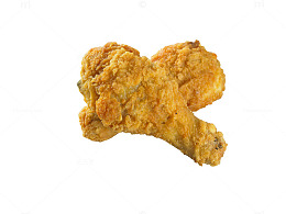 黄色诱人美味炸鸡腿