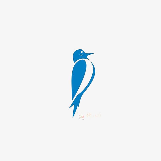 商标简笔画啄木鸟logo