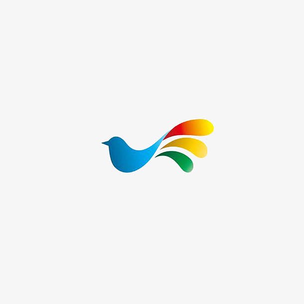 啄木鸟简笔画商标logo