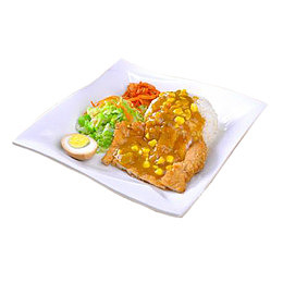 美食咖喱鸡排饭