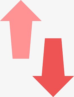 橙色的上下箭头符号图标