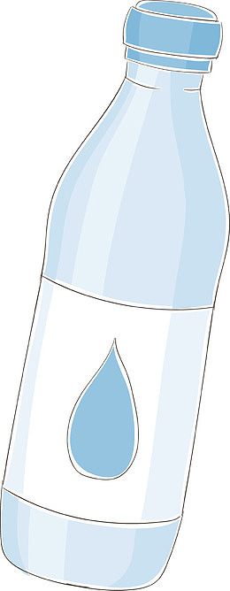 矢量图一滴水的矿泉水