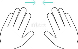 卡通矢量手掌触屏素材图