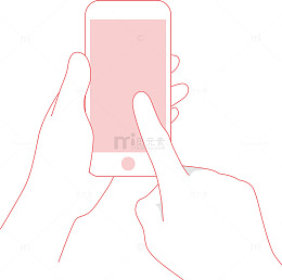 矢量点击手机屏幕素材图
