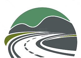 手绘矢量公路弯道