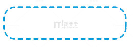 手绘蓝色简约虚线框