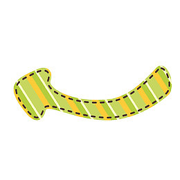 卡通虚线箭头装饰