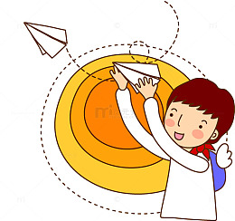 准备放飞纸飞机的男孩