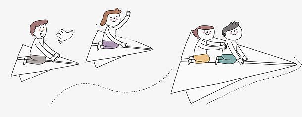 纸飞机手绘png卡通起飞的飞机设计aipng坐在绿色纸飞机上的人png跑道