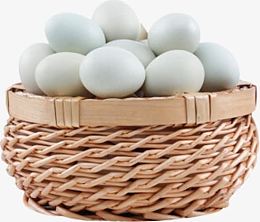 清新大气编织竹筐装土鸭蛋