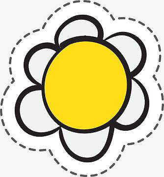 黄色可爱太阳卡通贴纸