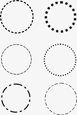 手绘圆形虚线圈