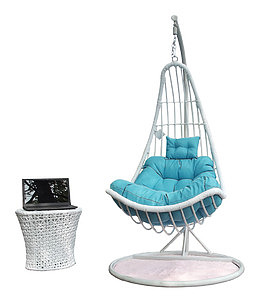 室内铁质白色吊篮椅