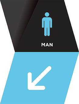 导视指示系统左边男生通道