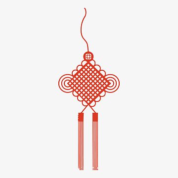 红色春节中国结元素