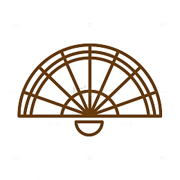 线条折扇