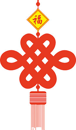 中国结扁平新年挂饰
