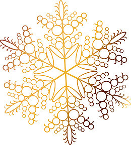 金色树叶光泽雪花纹理
