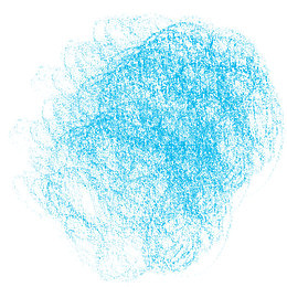 蓝色块状粉笔笔刷素材