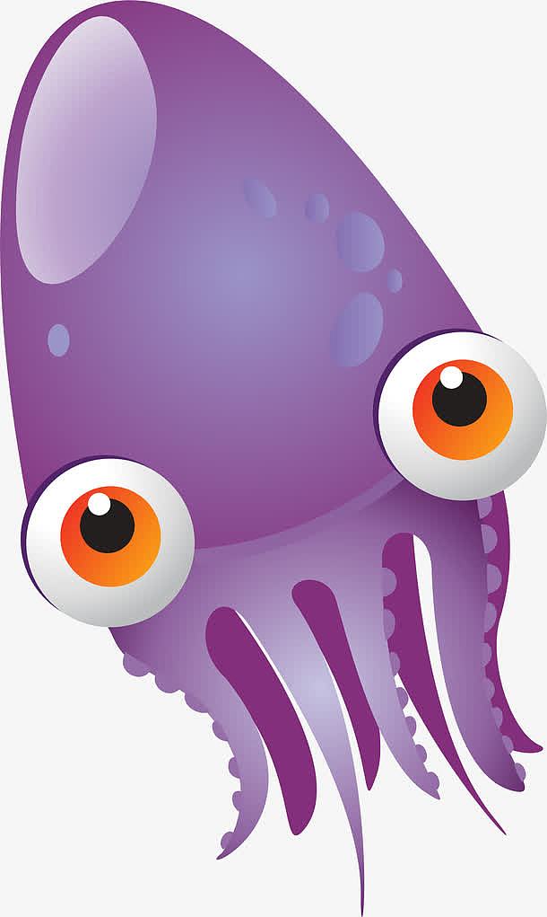 紫色卡通章鱼