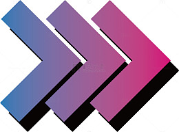 多彩创意立体重叠箭头矢量素材