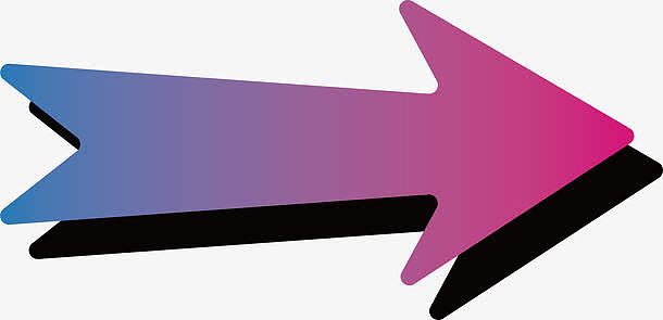 多彩渐变创意立体方向箭头矢量素