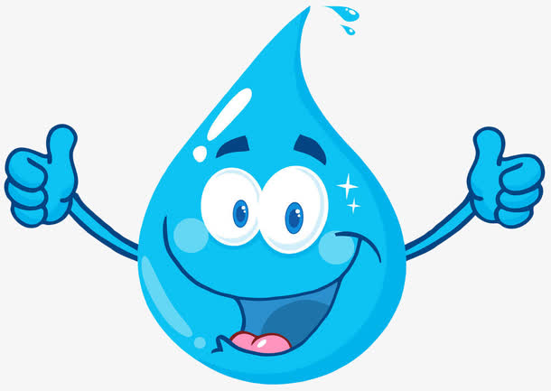 咧嘴大笑的水滴